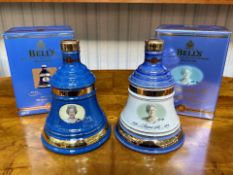 Two Bell's Limited Edition Old Scotch Whisky Decanters, boxed 75th Birthday of Queen Elizabeth II,