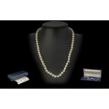 Mikimoto - Superb Cultured Pearl Necklace with 9ct Gold Clasp. Marked 9ct.