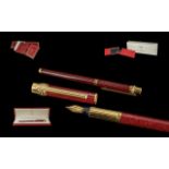 Must-De-Cartier Signed Deluxe Version Ladies Stylish Fountain Pen,