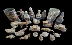 Collection Of Tremar Pottery - To Include Two Real Ale Mugs And Various Cars, Trains, Figures,