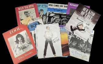 Pop Music Autographs on Photos / Sheet Music / Pictures - Terrific Collection.