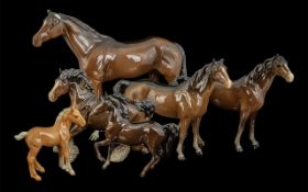 A Collection of Beswick Horses (6) in total.
