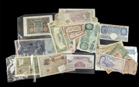 Collection of Rare Banknotes, including Hundert Marks, Reichsbank Funfzig Mark, Reichbanknote