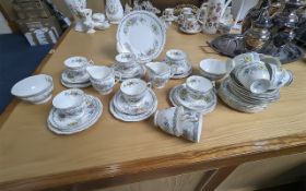 Royal Albert Bone China 'Gem' Tea Service, comprising 12 cups, 12 saucers, 12 side plates,