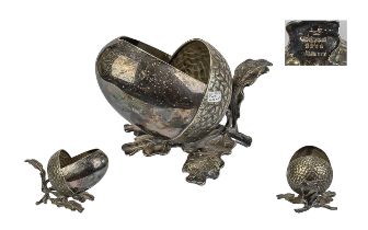 A Late Victorian Silver Plated Acorn Spoon Warmer, by Roberts & Belk of Sheffield.