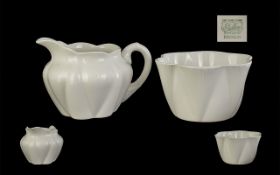 Small Collection of Porcelain, comprising a Shelley white milk jug and sugar bowl, No.