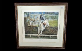 Horse Racing Interest - 'Desert Orchid at Kempton' limited edition print 432/650,