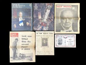 Winston Churchill Interest - Collection of Ephemera relating to Churchill's death.