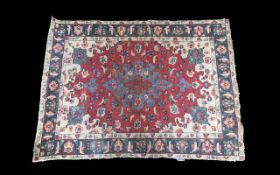 Original Hand Woven Wool Rug, with Aztec design, rectangular shape,