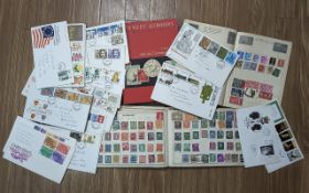 Stamp Interest - Collection of Stamps, some in an album and some loose,