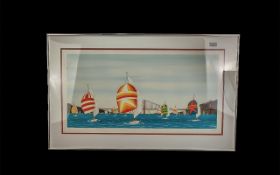 Large 1980's Fanch Litho Reproduction Print, limited edition No, 177/200.