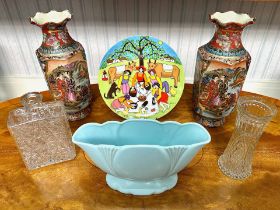 A Collection of Assorted Ceramics to include two Oriental style vases,