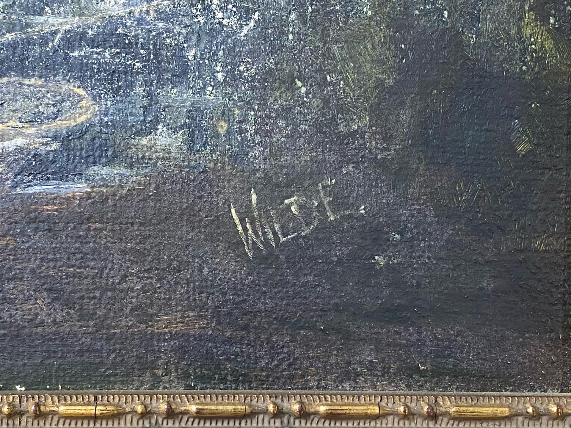 Fred Wilde Original Oil on Canvas, titled 'Once Upon An Early Morning'. - Image 3 of 3