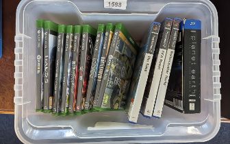A Collection Of XBOX One Video Games.