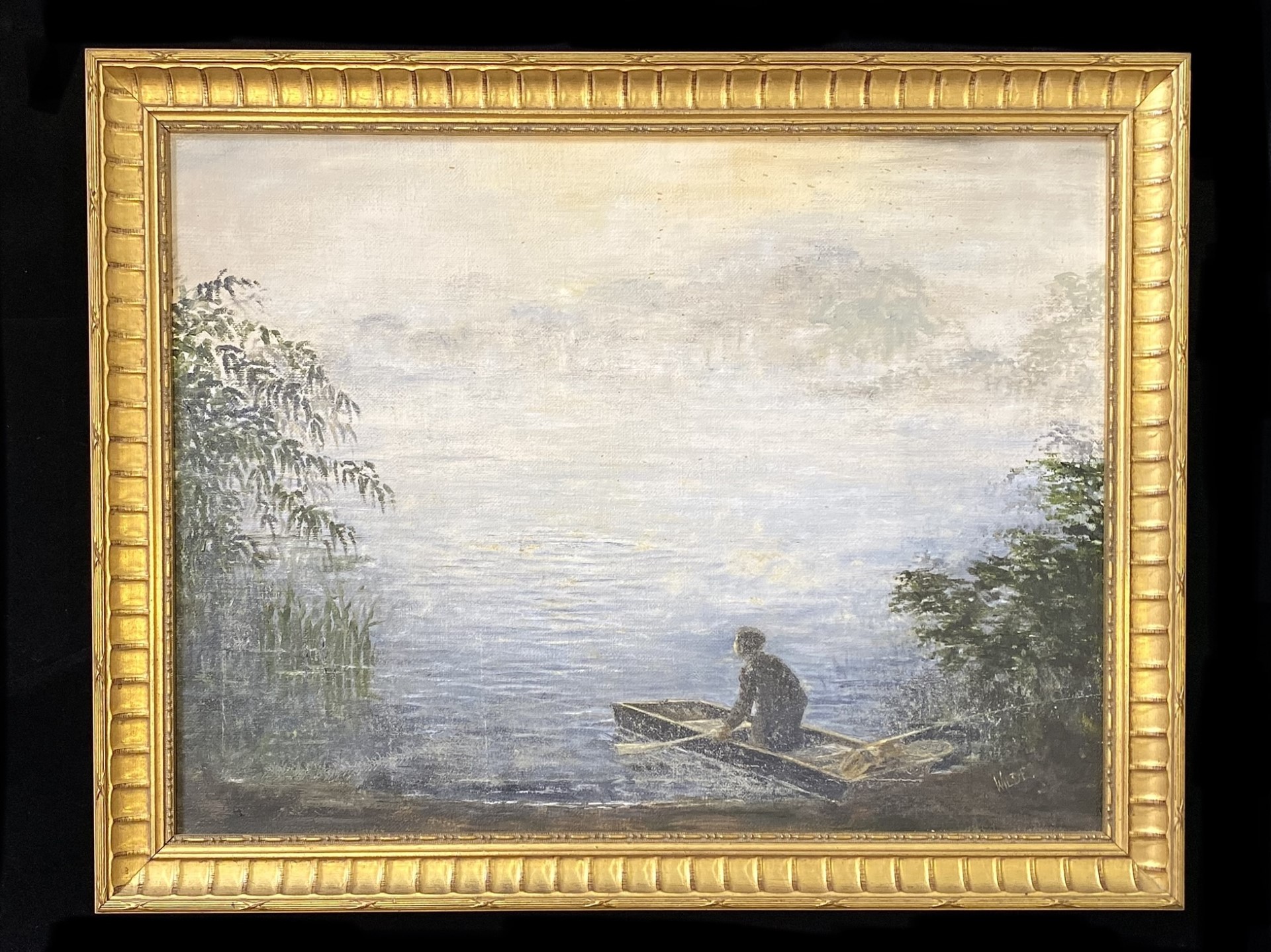 Fred Wilde Original Oil on Canvas, titled 'Once Upon An Early Morning'.