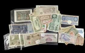 Collection of Rare Banknotes, including Hundert Marks, Reichsbank Funfzig Mark, Reichbanknote 1000,