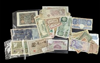 Collection of Rare Banknotes, including Hundert Marks, Reichsbank Funfzig Mark, Reichbanknote 1000,