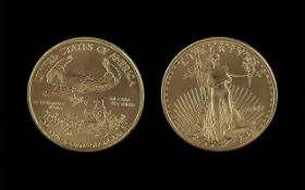 United States of America Liberty - Eagle 50 Dollar Gold Coin, date 2003, 1oz fine gold 999, near