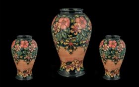 Moorcroft Large and Impressive Tube lined Signed Vase ' Oberon ' Design, Signed Rachel Bishop.