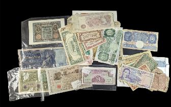 Collection of Rare Banknotes, including Hundert Marks, Reichsbank Funfzig Mark, Reichbanknote
