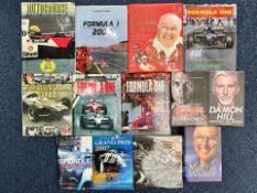 Racing Interest - Collection of Formula One Hardback Books, including autobiographies of Damon Hill,