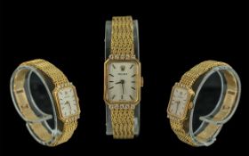 Rolex - Ladies 1960's / 1970's 18ct Gold and Diamond Set Wrist Watch.