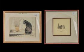 Two Limited Edition Cat Prints, comprising a Sarah George print 'Best Friends' limited edition 400/