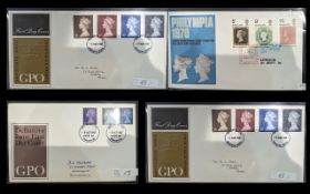 Stamp Interest - Three Stamp Albums containing over 300 British First Day Covers and source signed.