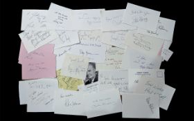 TV & Theatre Autographs on Cards and Pages, a terrific selection of over a hundred, top names