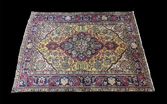 Multi Coloured Ground Fine Woven Vintage