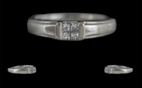 18ct White Gold Diamond Set Dress Ring,