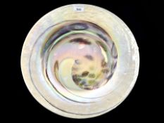 Large Murano Glass Round Platter, lustre