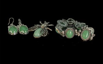 Collection of Jade Jewellery, comprising