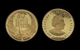 Royal Mint Boxed 200 Dollars - 22ct Gold