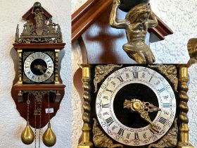 Antique Cuckoo Clock, Roman numerals, br