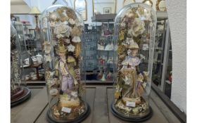 Pair of Victorian Bisque Figures inside