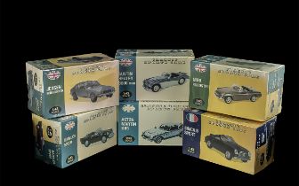 Collection of Atlas Classic Sports Cars Die Cast Models, comprising Daimler SP250, Jensen