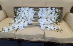 Florist Interest - Box of 20 Single Stem Silk Orchids, ideal for flower arranging, wedding
