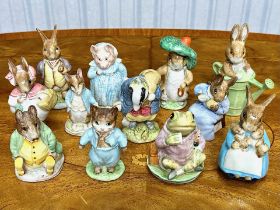 Collection of Beswick Beatrix Potter Figures, including Benjamin Bunny, Samuel Whiskers, Tommy