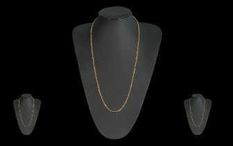 Ladies or Gents 18ct Gold Attractive Box Chain. Marked 18ct - 750. Excellent Design / Colour. Length