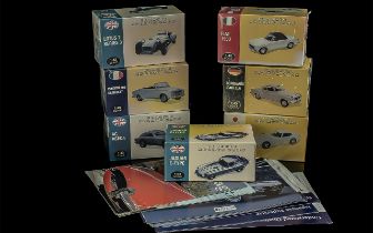 Collection of Atlas Classic Sports Cars Die Cast Models, comprising Peugeot 403 Cabriolet,