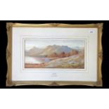 J A Jameson Watercolour 'Loch Etive', signed bottom right, image measures 7.5'' x 14.5'' approx.