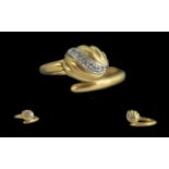Cartier Ladies 18ct Gold Diamond Set Ring, signed Cartier to interior of shank, plus full hallmark