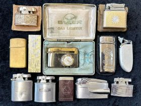 Collection of Assorted Vintage Lighters including Varaflame, Ronson, Calibri etc