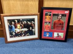 Football Interest - Two Framed Photographs, one of the 1966 World Cup Winners, and one of several