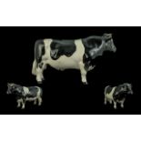Beswick Hand Painted Farm Animal Figure ' Connoisser Cattle ' Friesian Bull. CH Coddington Hilt Bar.