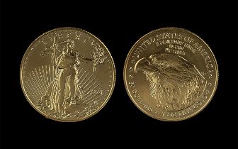 United States of America Liberty - Eagle 50 Dollar Gold Coin, date 2021, mint condition, weight 34.