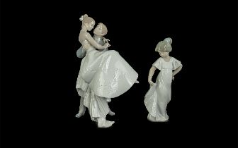 Lladro Figure Group of Bride & Groom, measures 12'' high, Lladro figure group No. 8029 'The Happiest