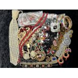 Large Collection of Costume Jewellery. Includes Beads, Necklaces, Bracelets etc. Interesting lot -