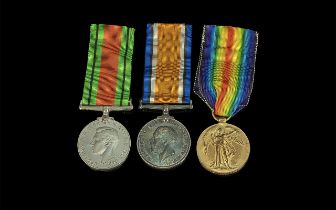 A Pair of WWI Medals, War Medal and Victory Medal, awarded to CH2729-S S - Pte R J Goldsmith RMLI.